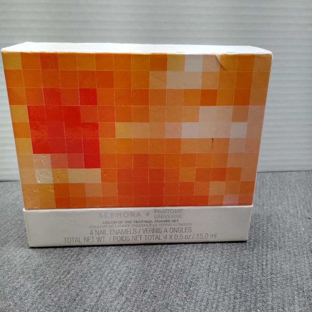 Sephora Pantone Universe Tangerine Tango Nail Polish Set 2012 Color of Year OB